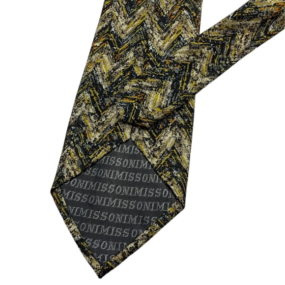 MISSONI Multicolor Geometric Silk LUXURY Tie ITALY - Picture 4 of 4